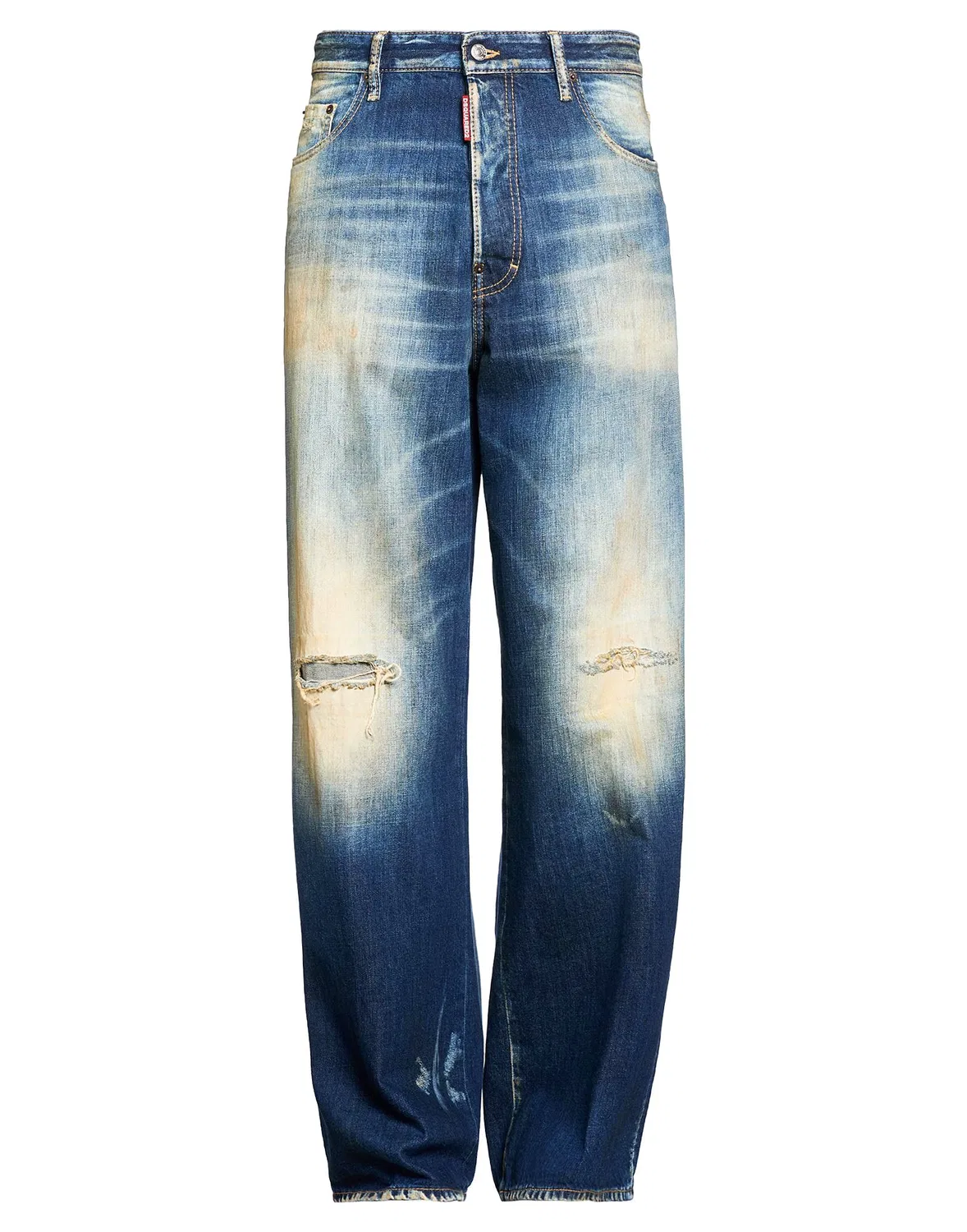 Мужские джинсы baggy с потертостями Dsquared2, синий