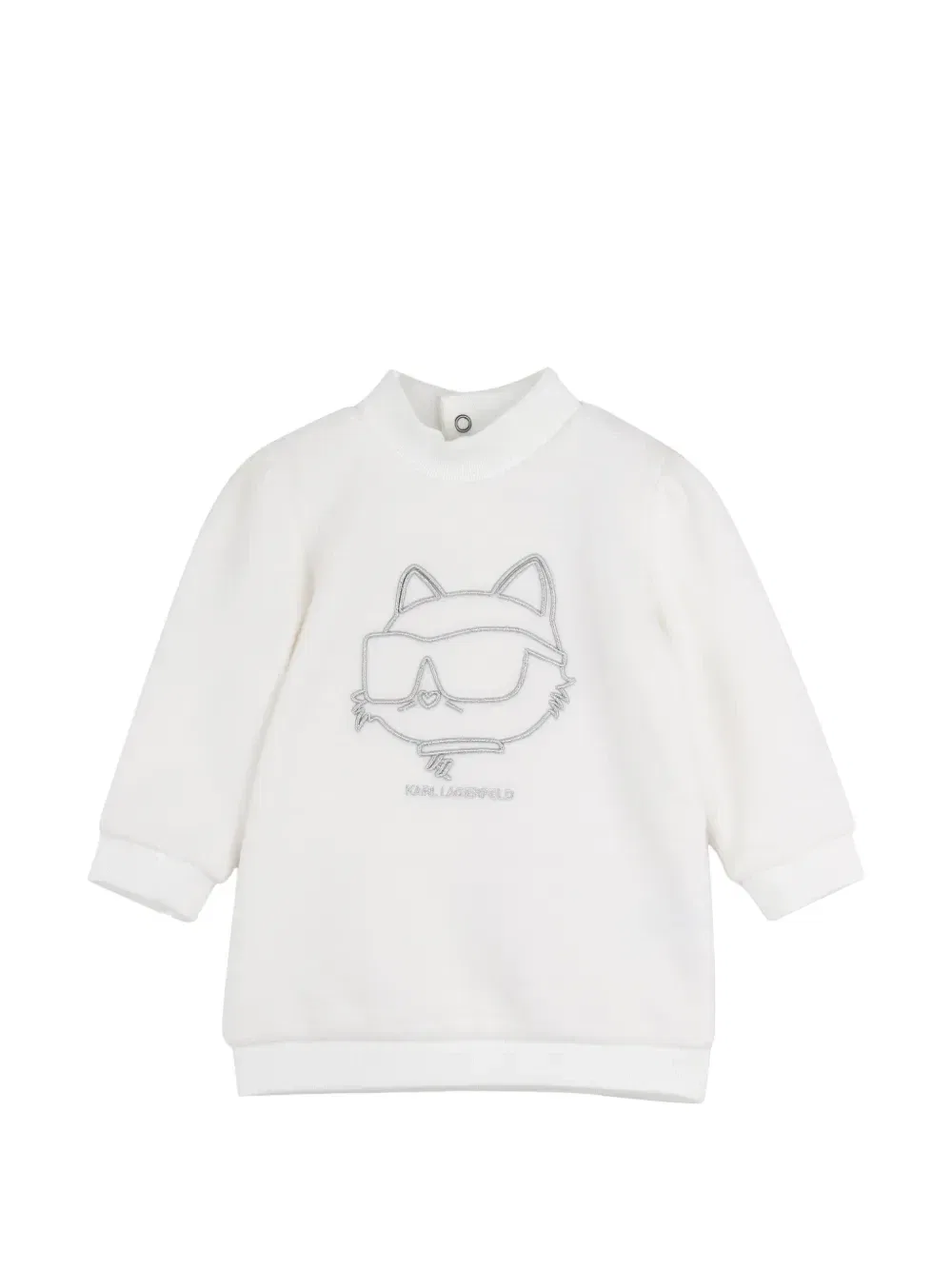 Комплект Choupette из топа и брюк с вышивкой Karl Lagerfeld Kids, белый — фото 3