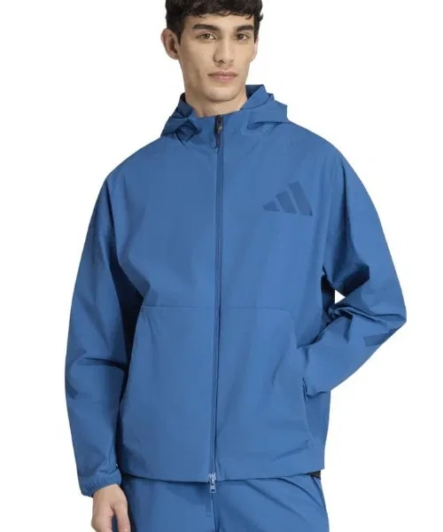 Мужской трек-топ с капюшоном из нейлона Adidas Z.N.E., Синий