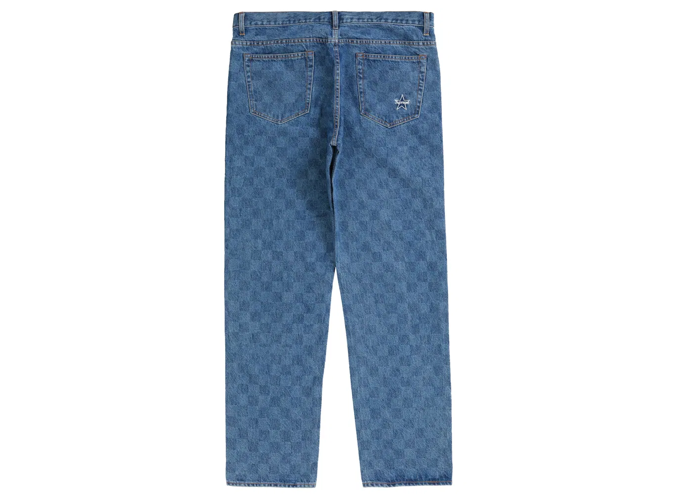 Мужские джинсы с узором в клетку Regular Jean (FW20) Supreme, Washed Checkerboard — фото 2