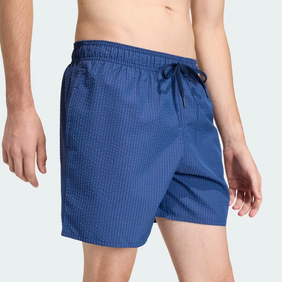 Плавательные шорты с принтом Sportswear JZ0589 Seersucker Stripy Swim Shorts 5-Inch adidas, Белый — фото 4