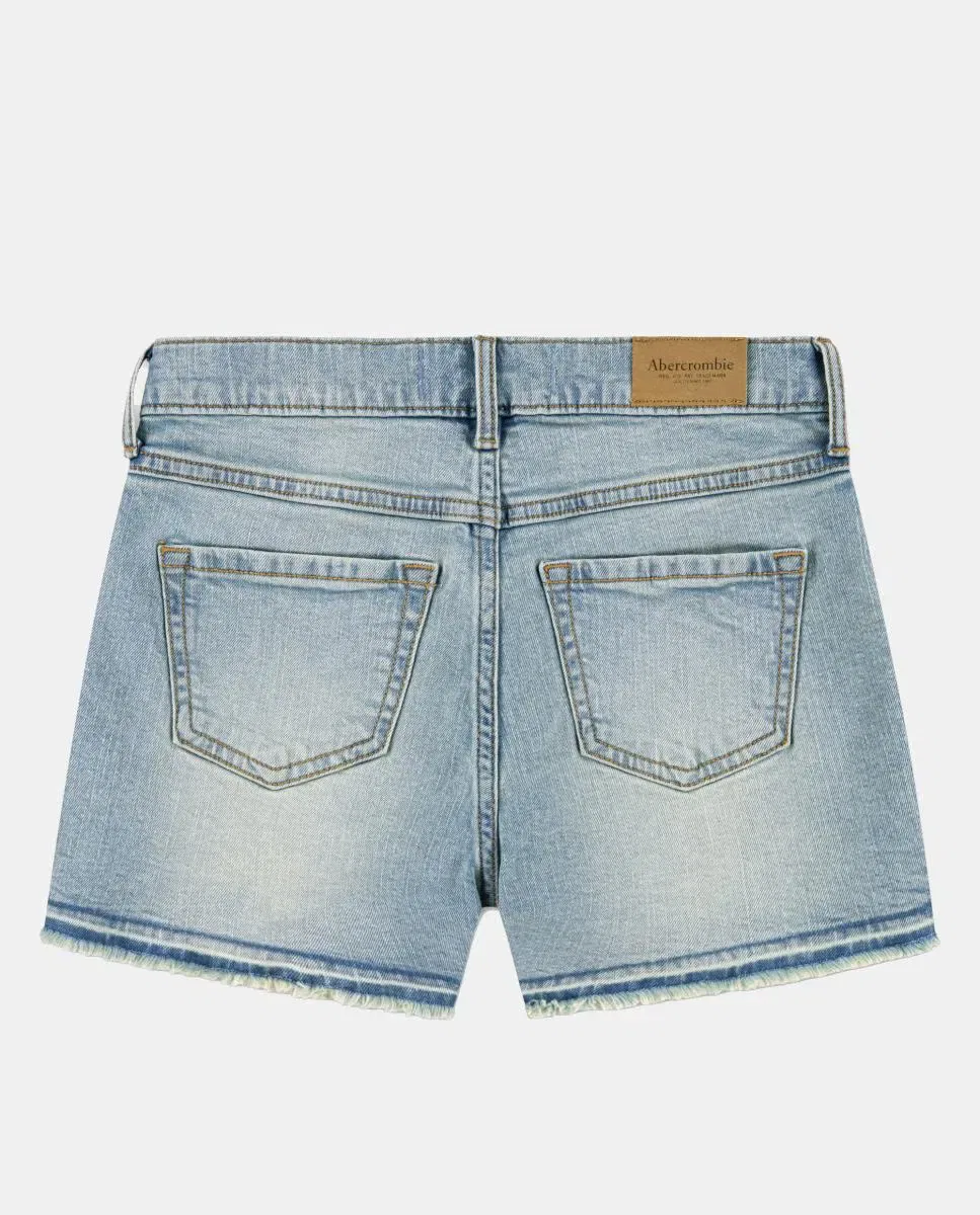 Детские шорты для девочек свободного кроя Abercrombie Kids, Azul — фото 2