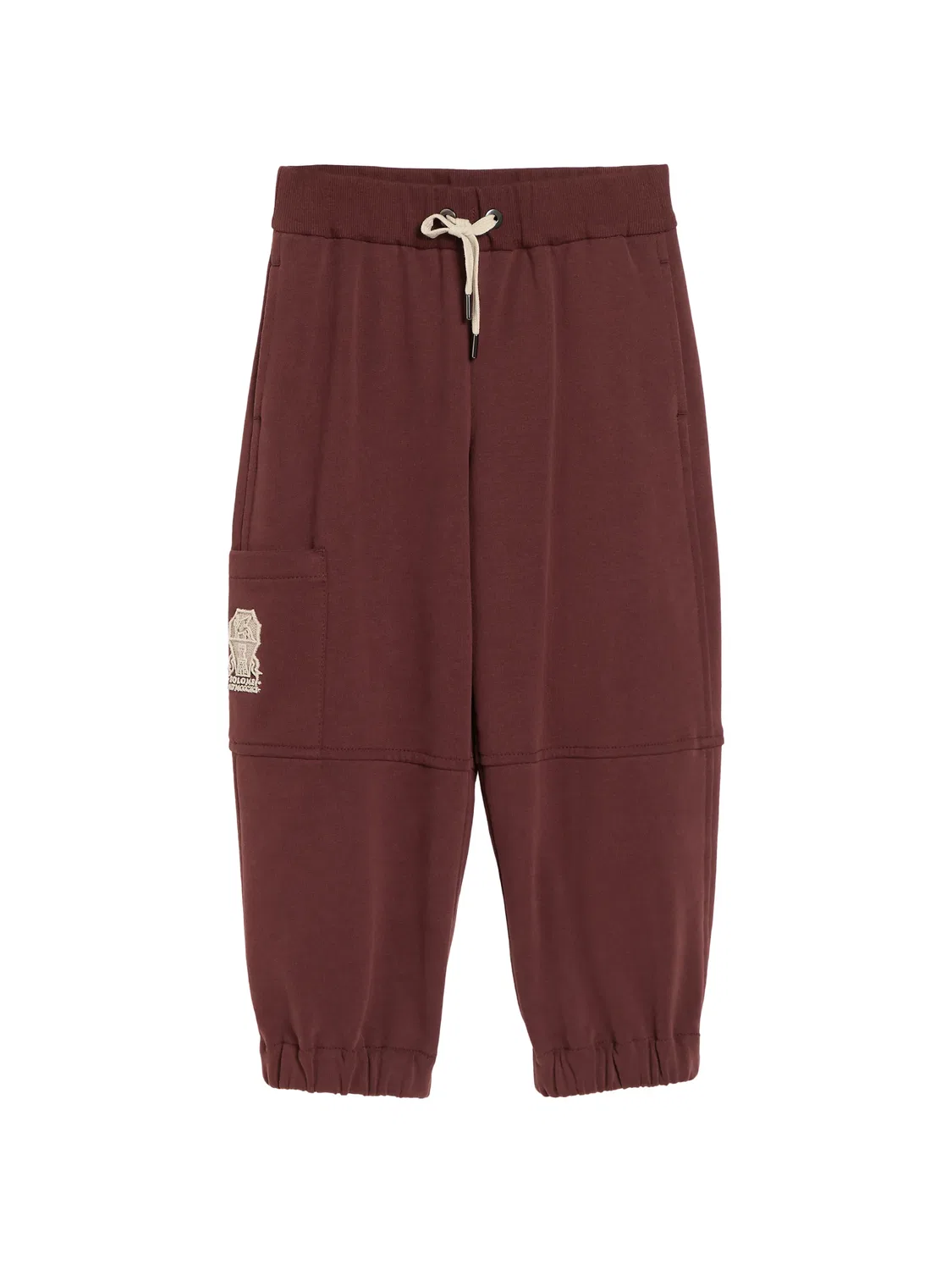 Спортивные брюки с вышитым логотипом Brunello Cucinelli Kids, красный