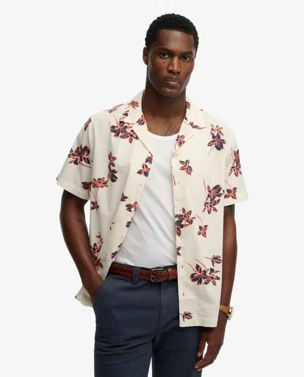 Мужская рубашка с коротким рукавом с принтом Superdry, Estampado