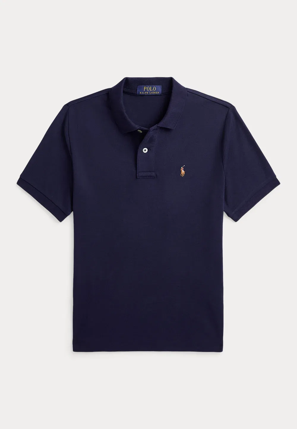 Мягкая хлопковая рубашка поло 7-14 лет - рубашка поло Polo Ralph Lauren, Refined Navy
