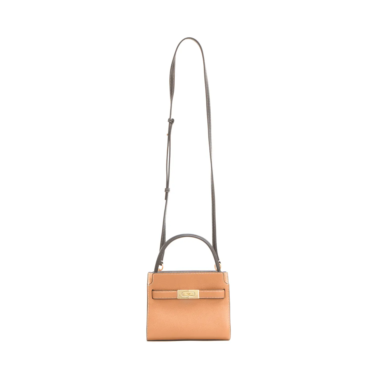 

TORY BURCH Кожаная сумка через плечо кроссбоди миниатюрная женская коричневая