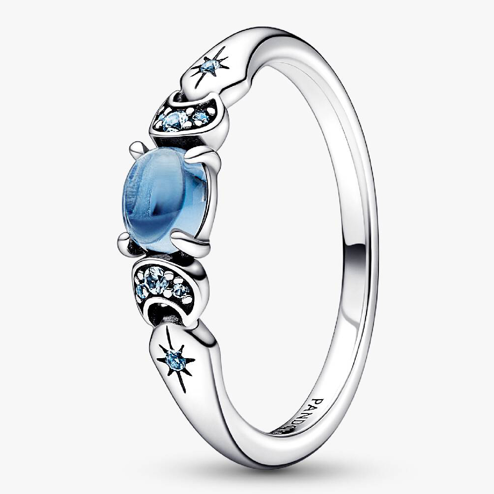 

Кольцо Pandora Disney Aladdin Princess Jasmine, серебро/синий, Голубой, Кольцо Pandora Disney Aladdin Princess Jasmine, серебро/синий