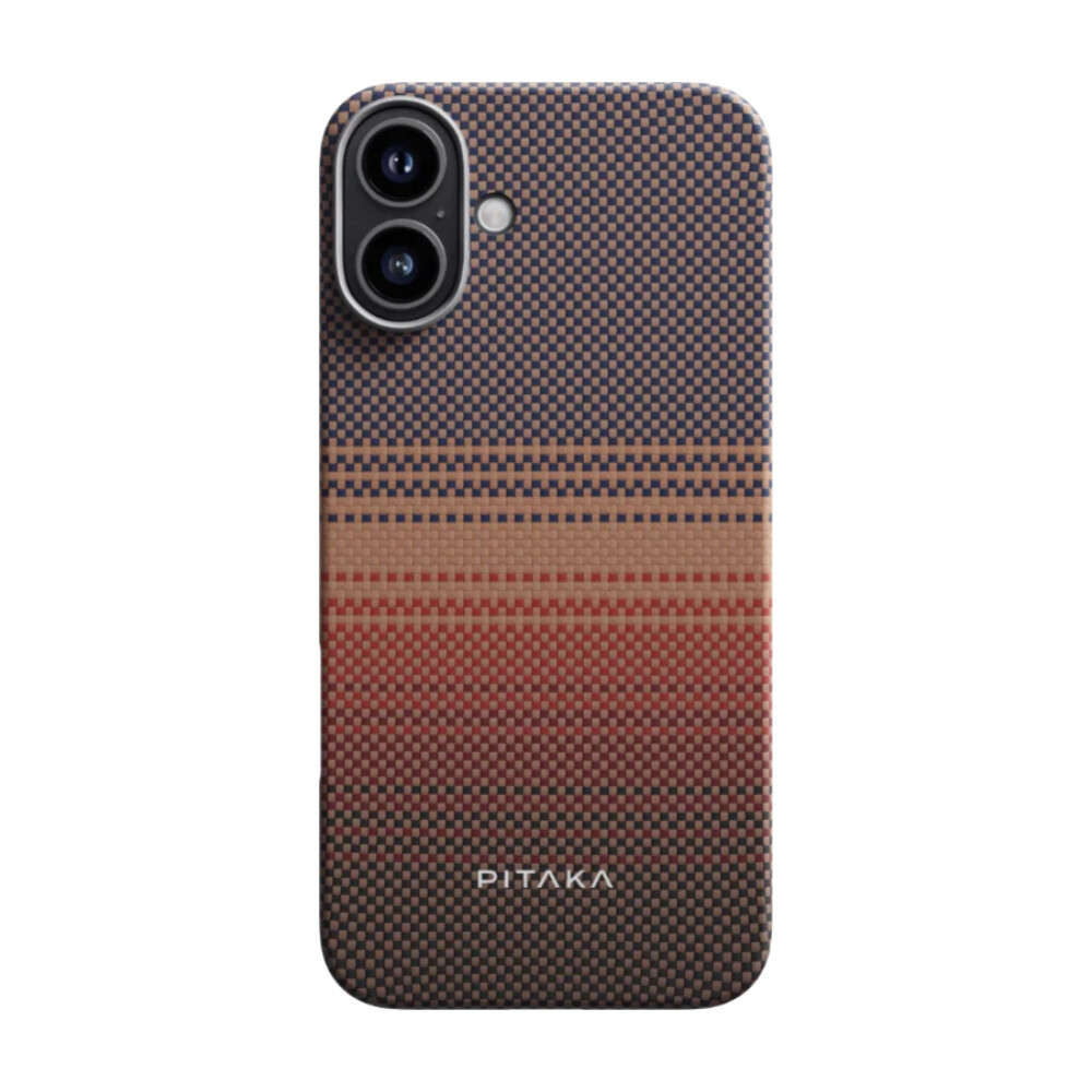 

Чехол Pitaka Tactile Woven для IPhone 16 с MagSafe, Sunset, Коричневый, Чехол Pitaka Tactile Woven для IPhone 16 с MagSafe, Sunset