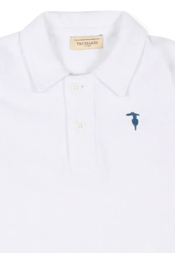 Футболка поло с принтом Tru Trussiardi Junior, белый Tru Trussardi Junior — фото 3