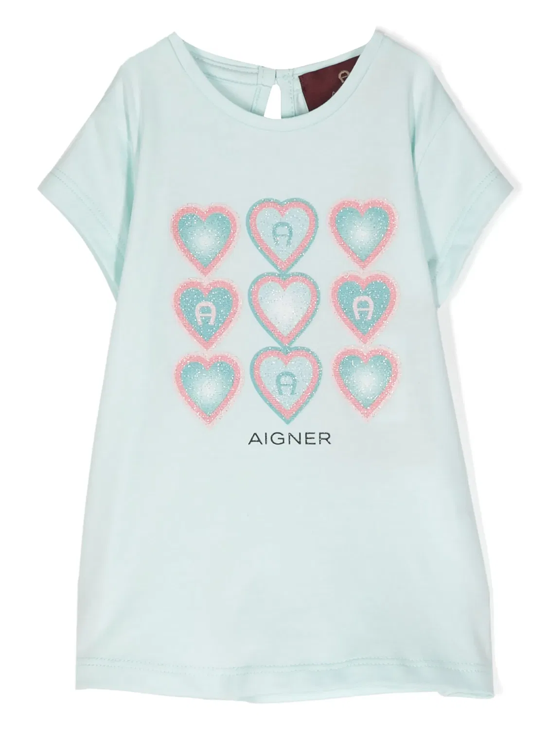 Футболка с принтом сердца синяя Aigner, синий