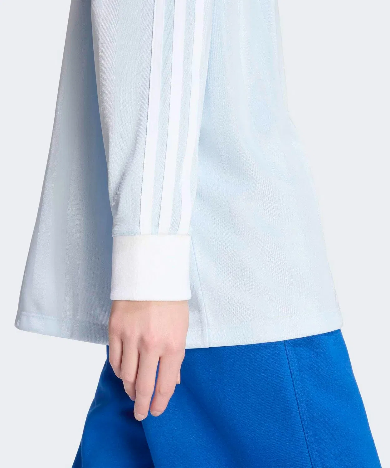 Женская футболка с длинным рукавомоверсайз Adidas Originals, Blue — фото 4