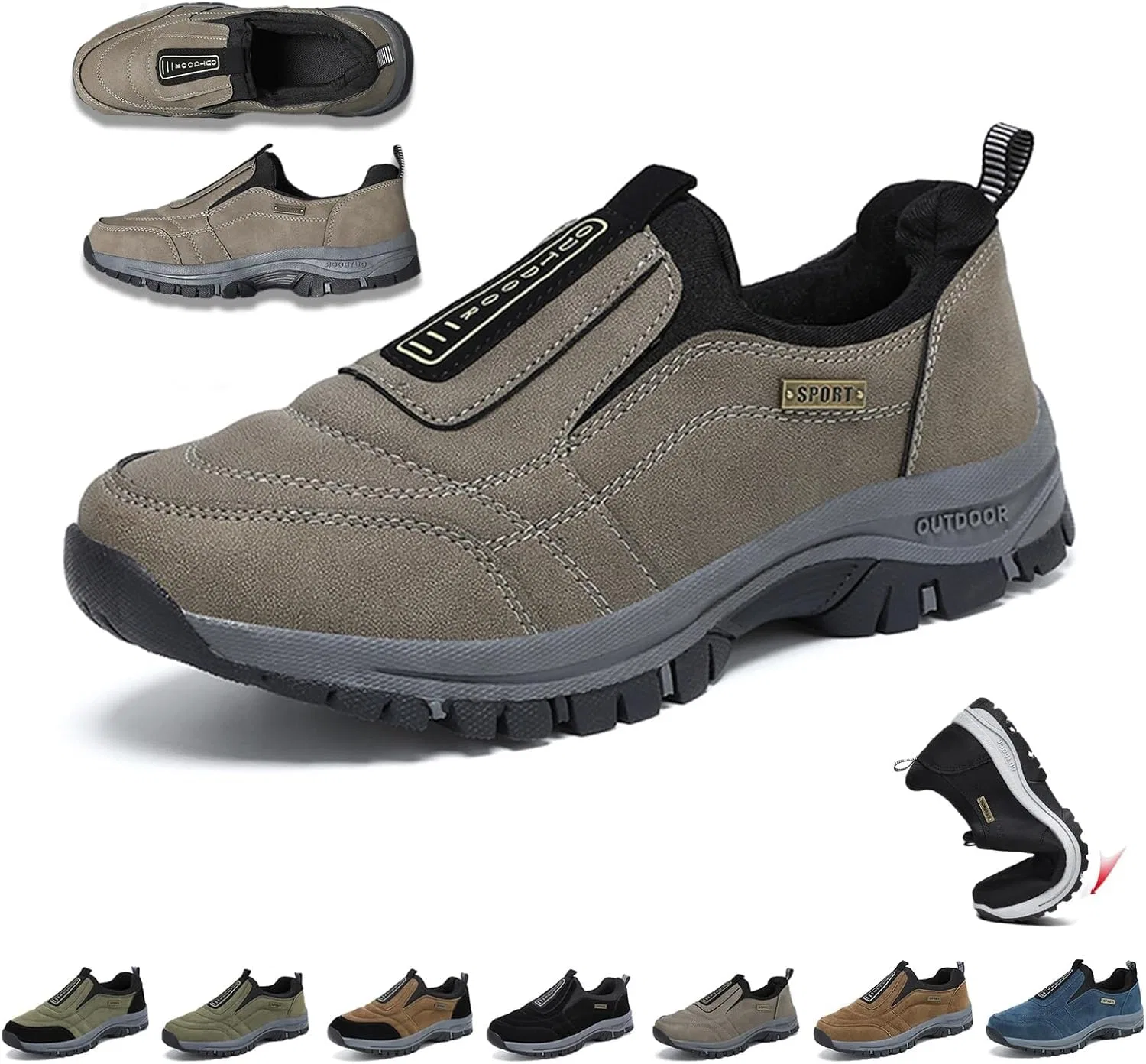 Детские ортопедические кроссовки с широким носком, Khaki