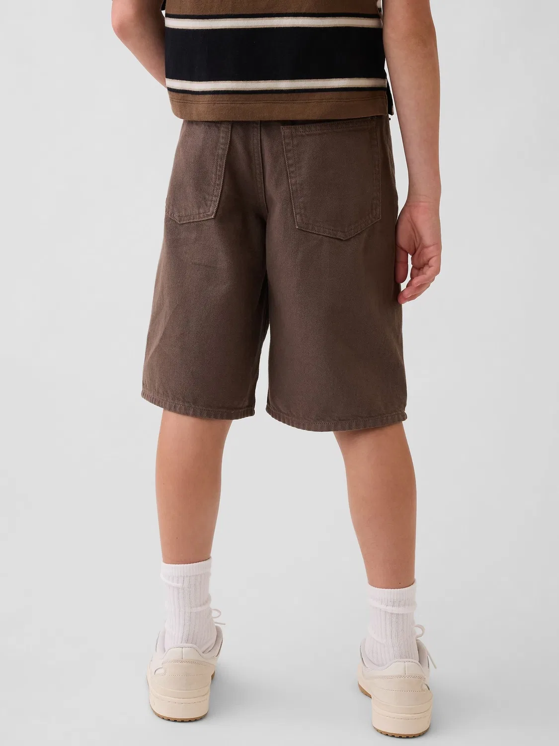 Шорты джинсовые мешковатые Gap Baggy Denim Jorts, коричневый — фото 2