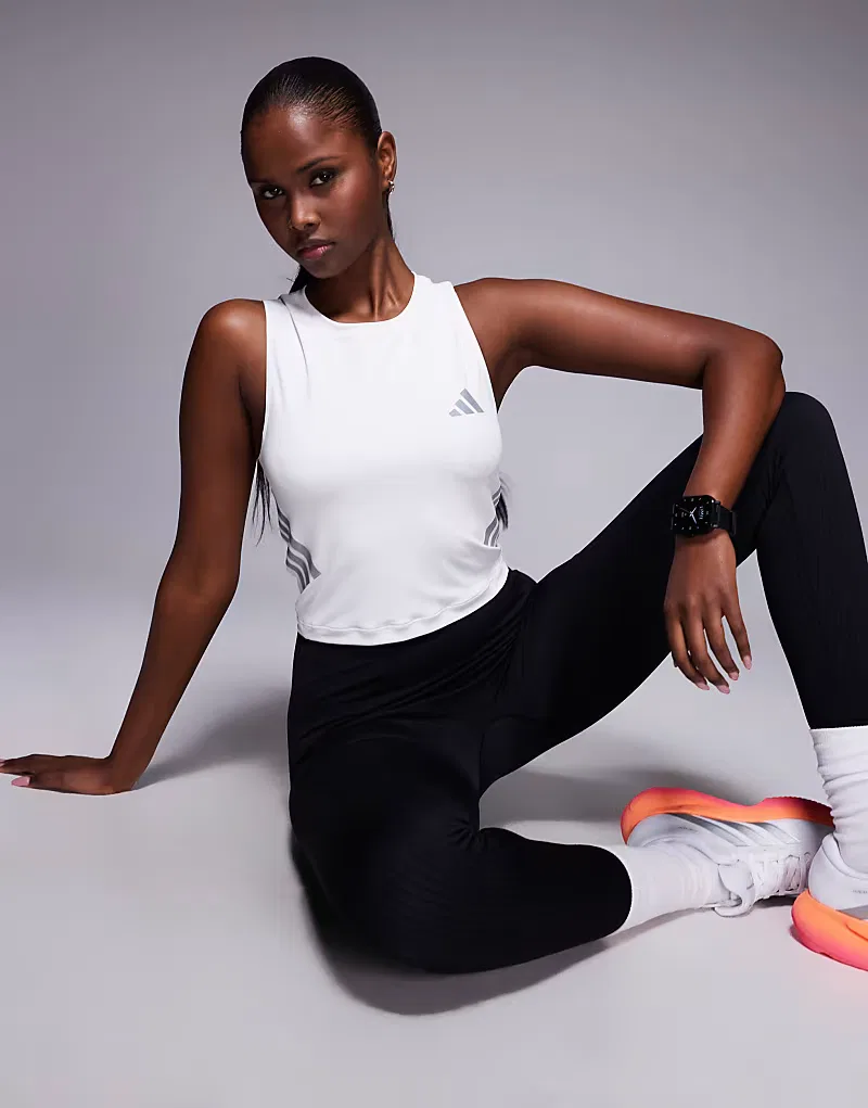 Майка Adidas Running Adi365 с тремя белыми полосками