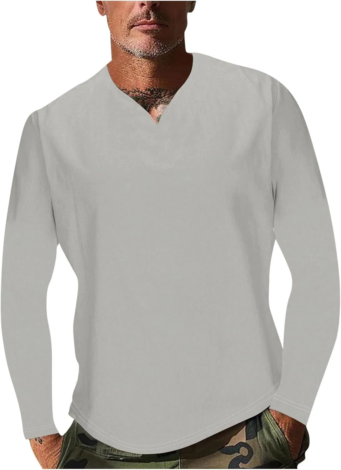 Мужская футболка с круглым вырезом Regular Fit, Light Gray