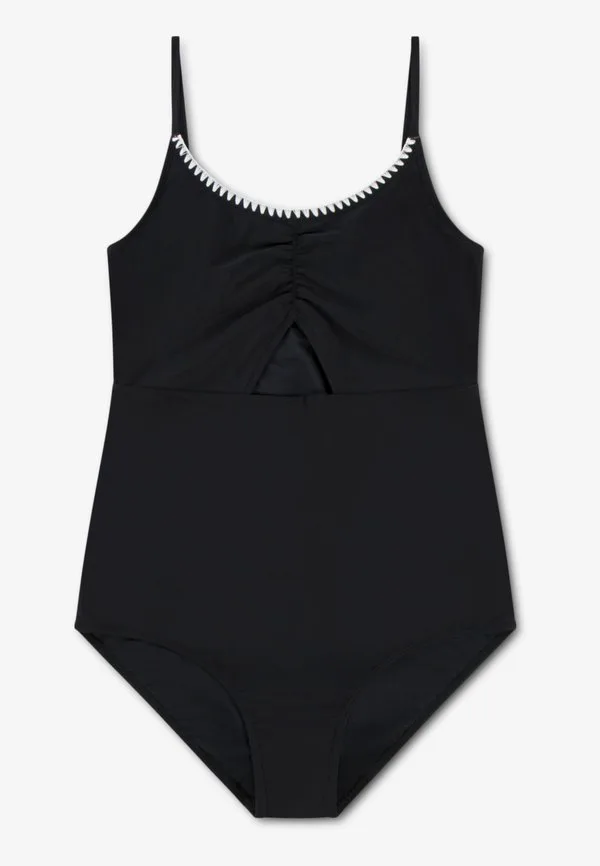 Купальник с затянутым силуэтом и вырезами Abercrombie & Fitch, Black Beauty