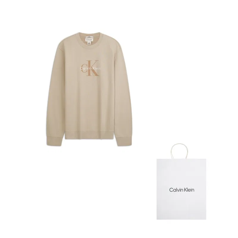 Мужской свитшот с принтом Calvin Klein, PF0-Khaki
