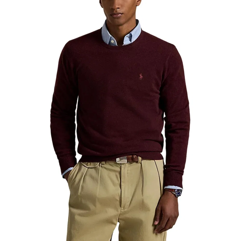 Мужской свитшот с вышивкой логотипа Polo Ralph Lauren, Classic Burgundy — фото 3
