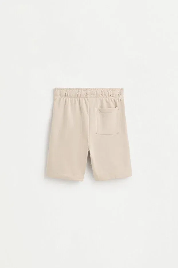 Детские шорты для мальчиков с принтом Cotton jogger bermuda shorts Lefties, Light Sand Color — фото 2