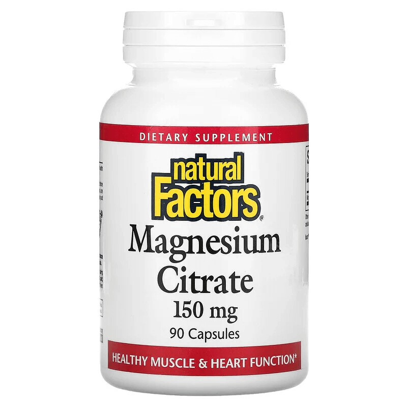 

Цитрат магния Natural Factors 150 мг, 90 капсул