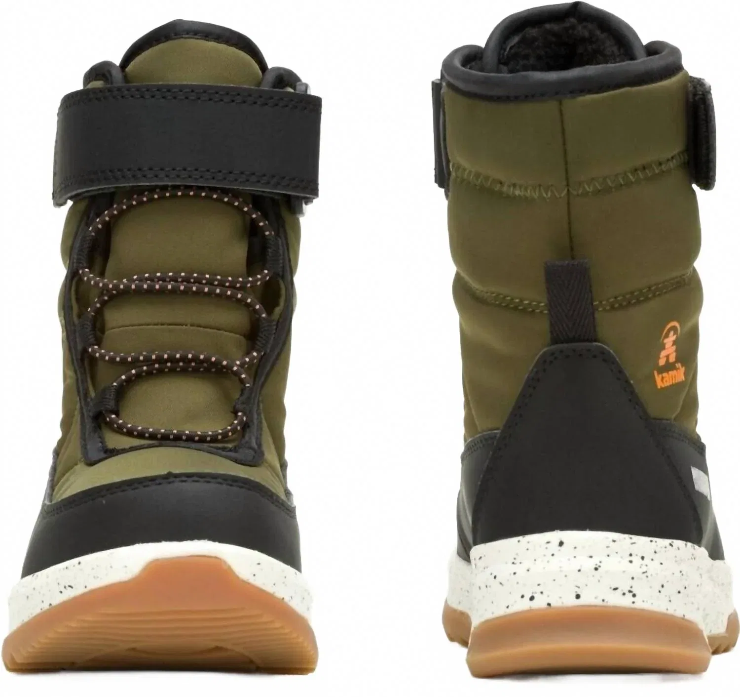 Детские зимние ботинки для мальчиков на плоской подошве Stormy Winter Boots kamik, зеленый — фото 2