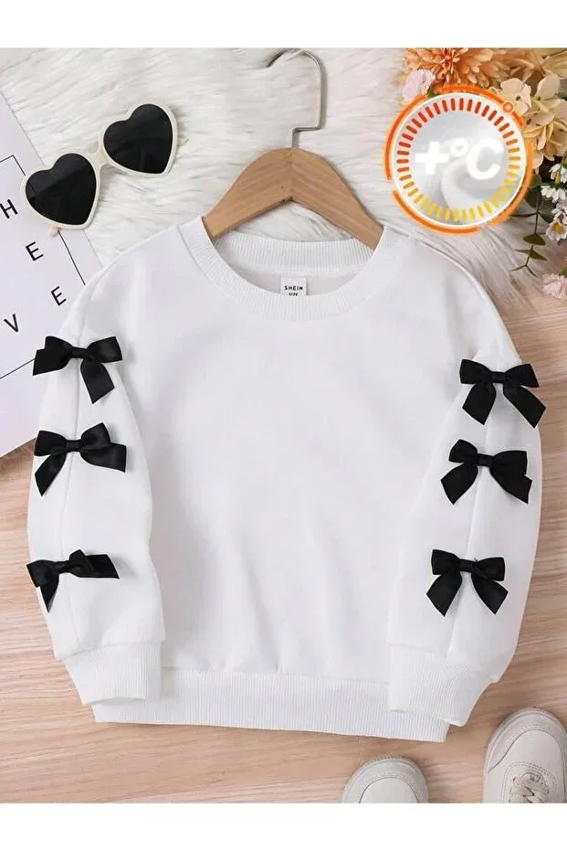 Детские свитшот для девочек с длинным рукавом Morning Kids, White