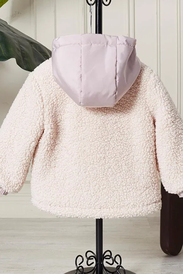 Детское пальто для девочек с капюшоном Benitto Kids, Lilac — фото 4