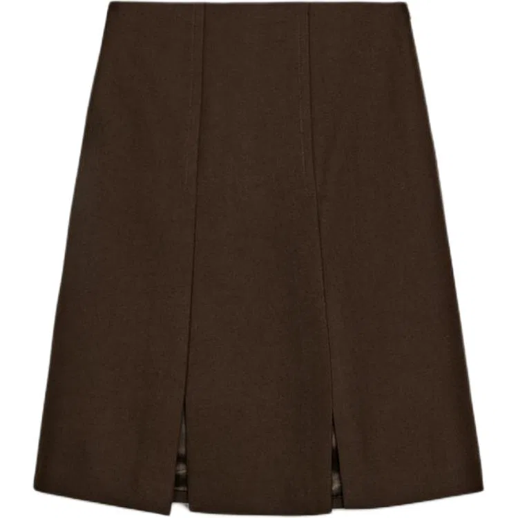 ZARA Женская длинная юбка Casual Brown