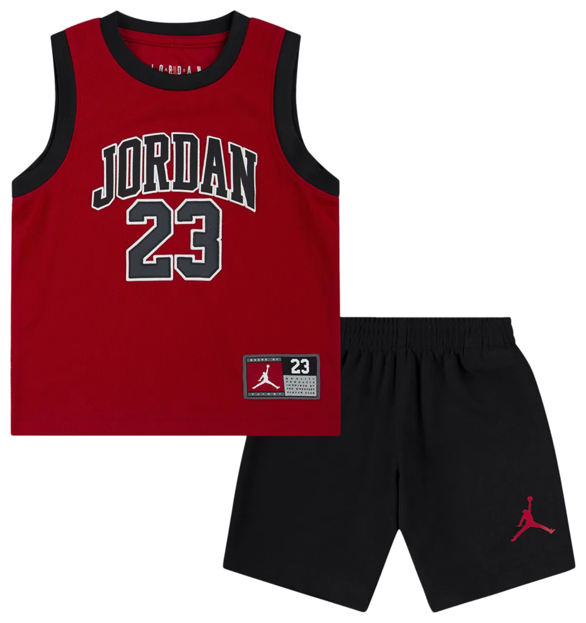 Комплект для мальчиков 23 Jersey Jordan, черный/красный