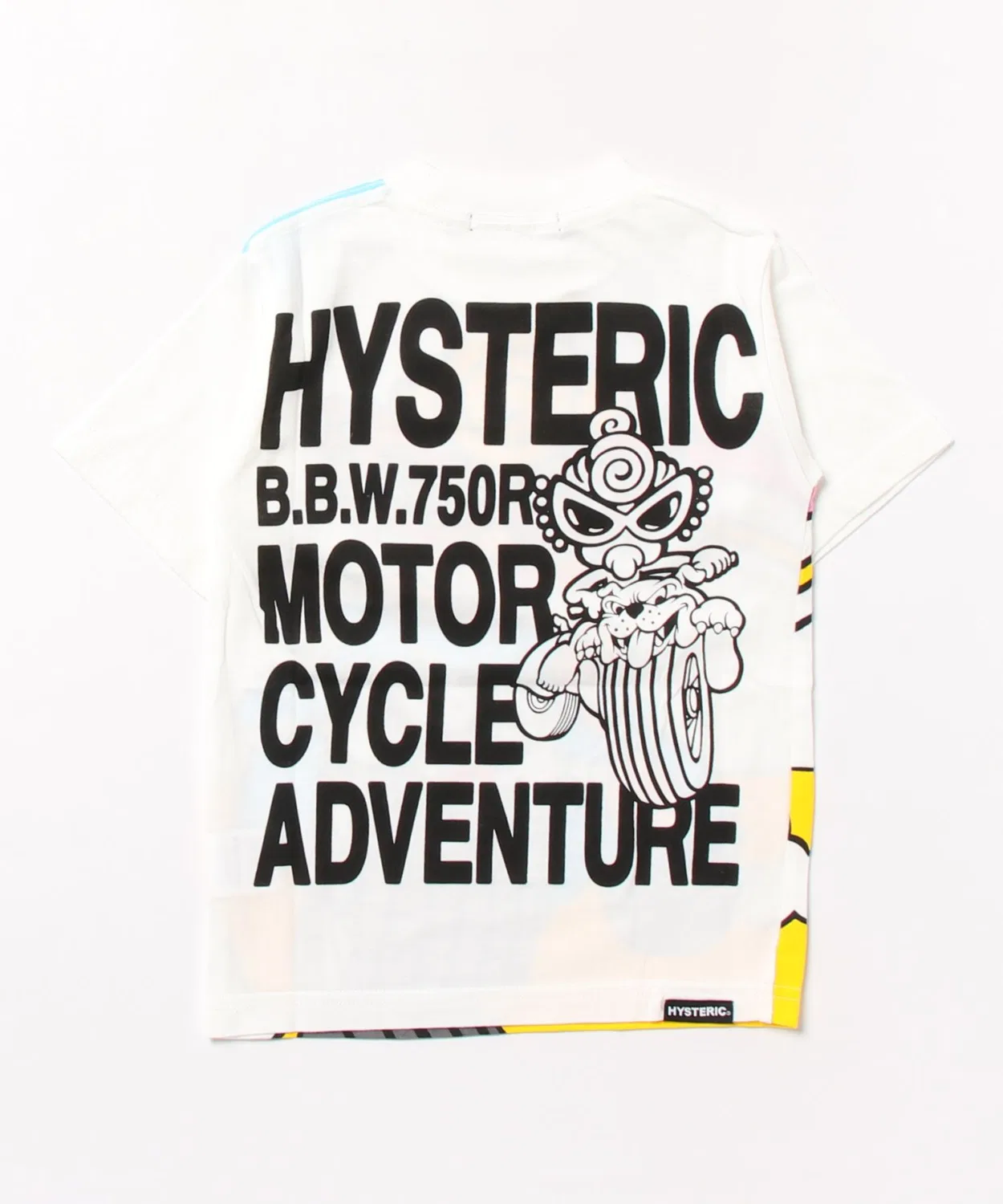Детская футболка с принтом RIDE WITH BB HYSTERIC MINI, Белый — фото 2