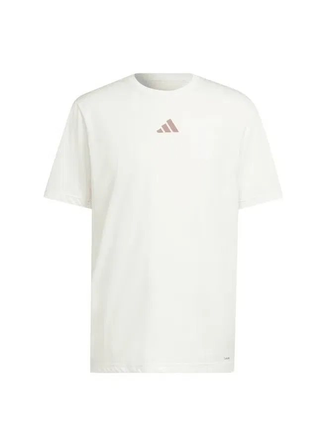 Футболка тренировочная с принтом One Rep At A Time Adidas, белый — фото 2