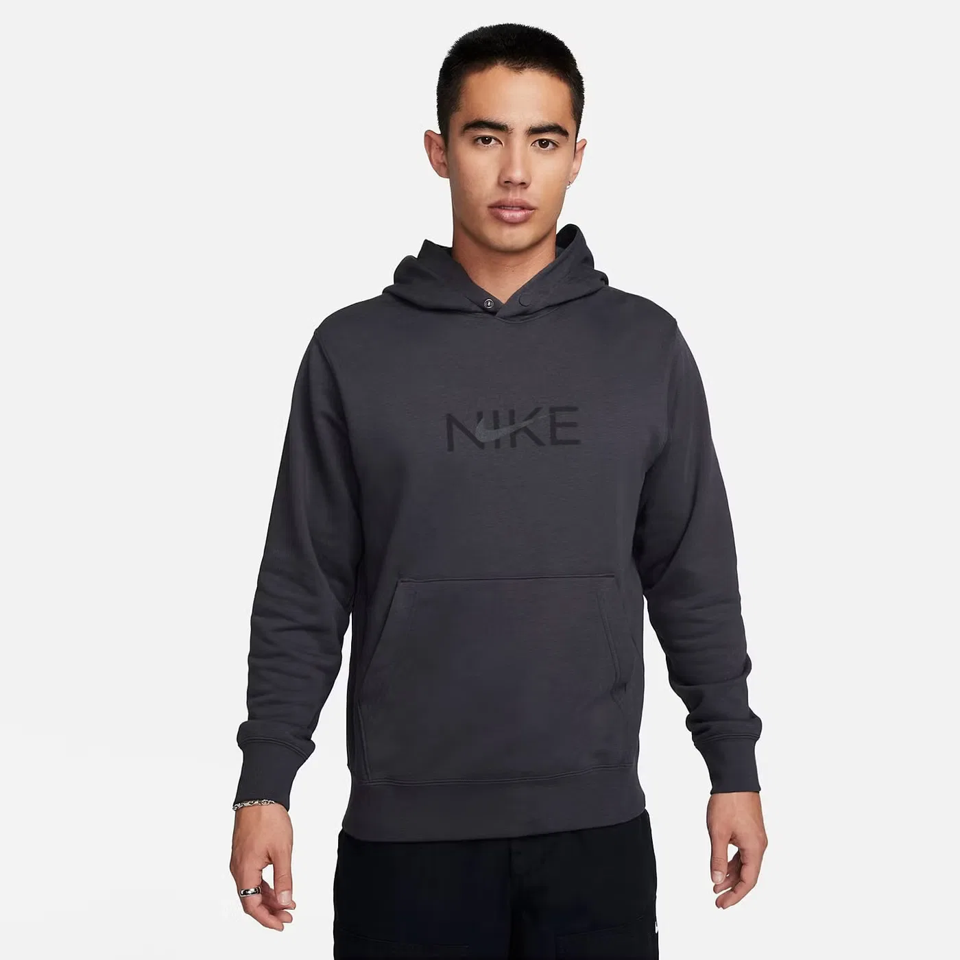 Худи с капюшоном из футера Sportswear Nike, черный