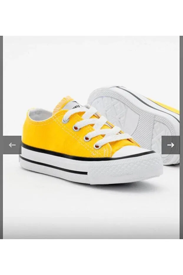 Детские кеды для девочек с принтом Rabellashoes, Yellow