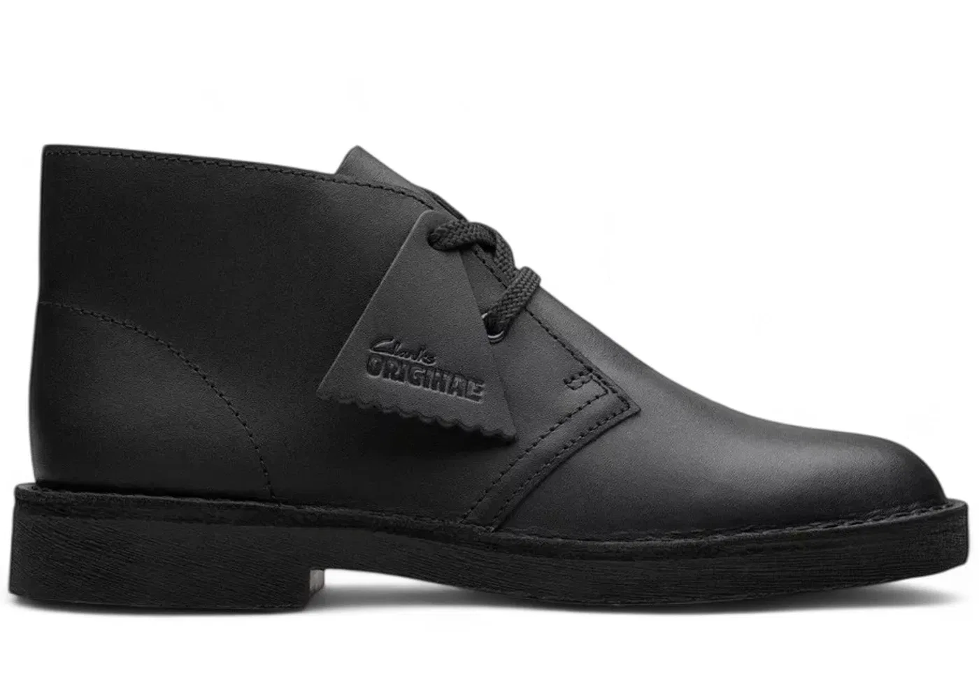 Детские ботинки из кожи Clarks Originals Desert Boot Older, Black Leather