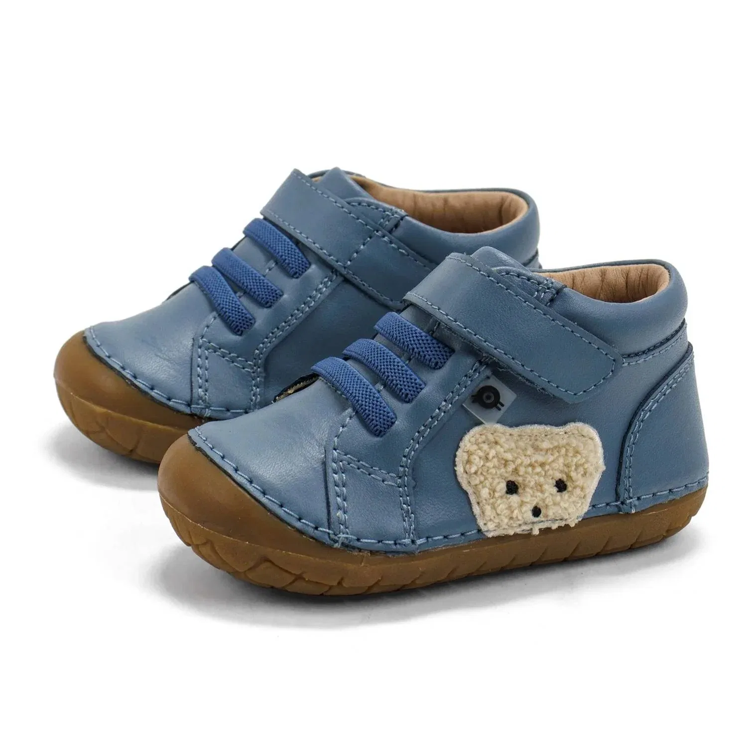 Детские кожаные кроссовки с медвежонком Ted Pave Casual Old Soles, Indigo — фото 3