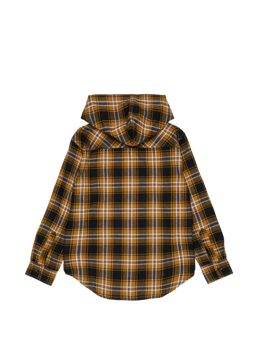Клетчатая рубашка с капюшоном Diesel Kids, бежевый — фото 2