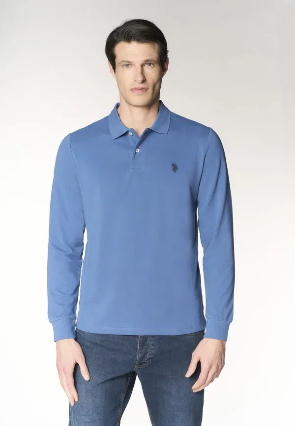 Поло из хлопка U.S. Polo Assn., Blu, синий