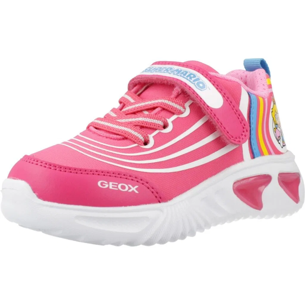 Детские кроссовки для девочек с вентиляцией Geox Assister, Rosa Fuchsienrosa