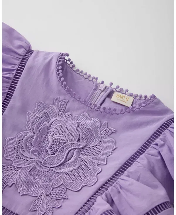 Детское платье для девочек с воланами Carolyn Frill Marlo Kids, Lavender — фото 3