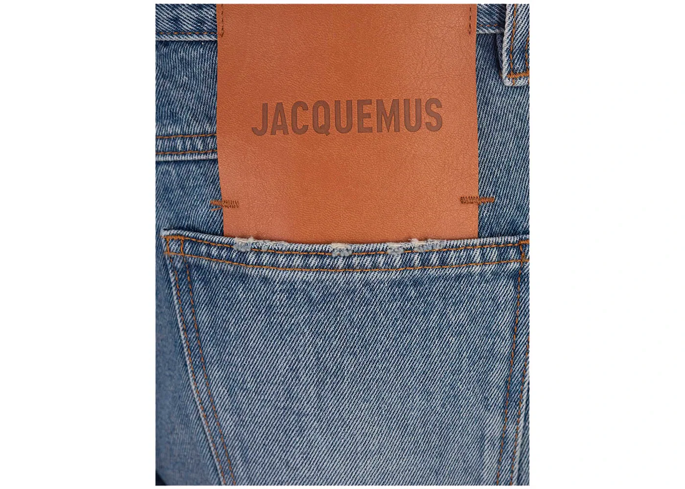 Женские джинсы с принтом De-Nîmes Droit Jacquemus, Blue/Tabac — фото 2