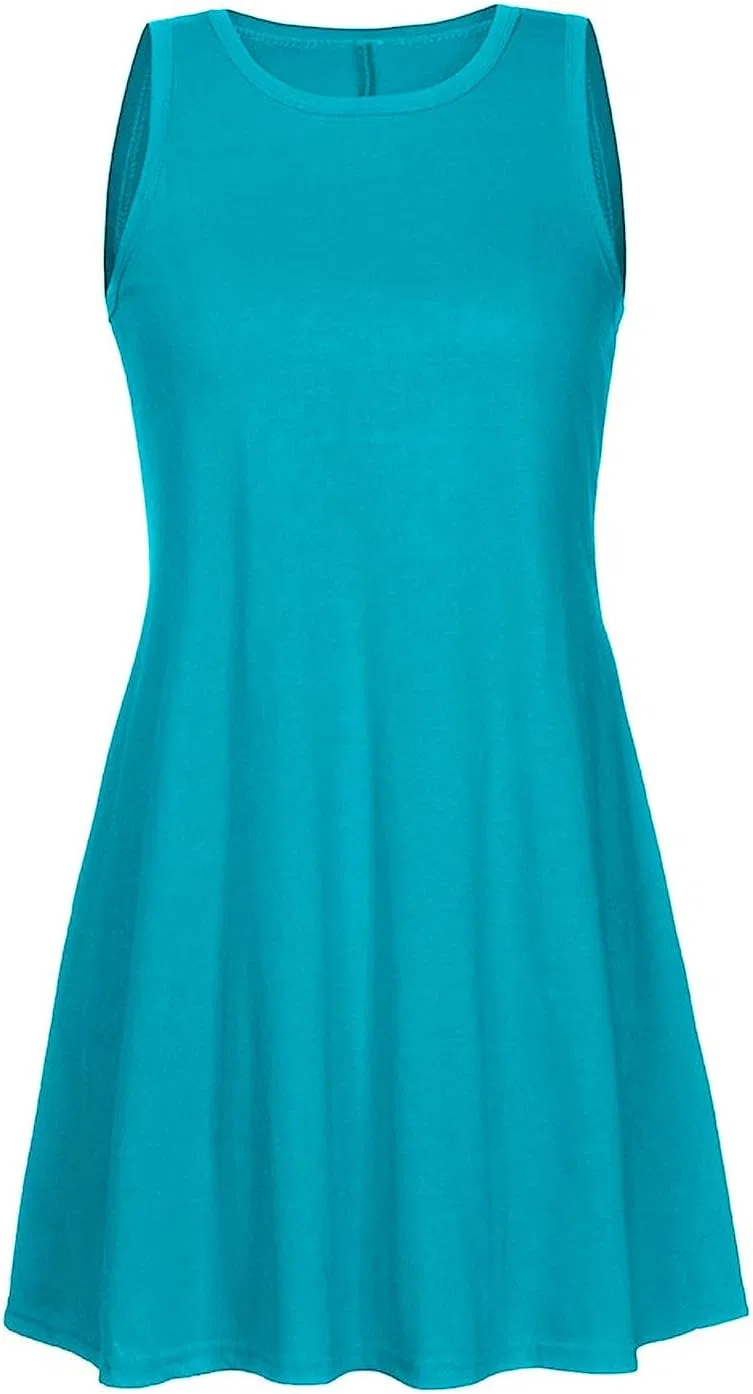 Женское свободное платье миди Sundress, Sky Blue — фото 3