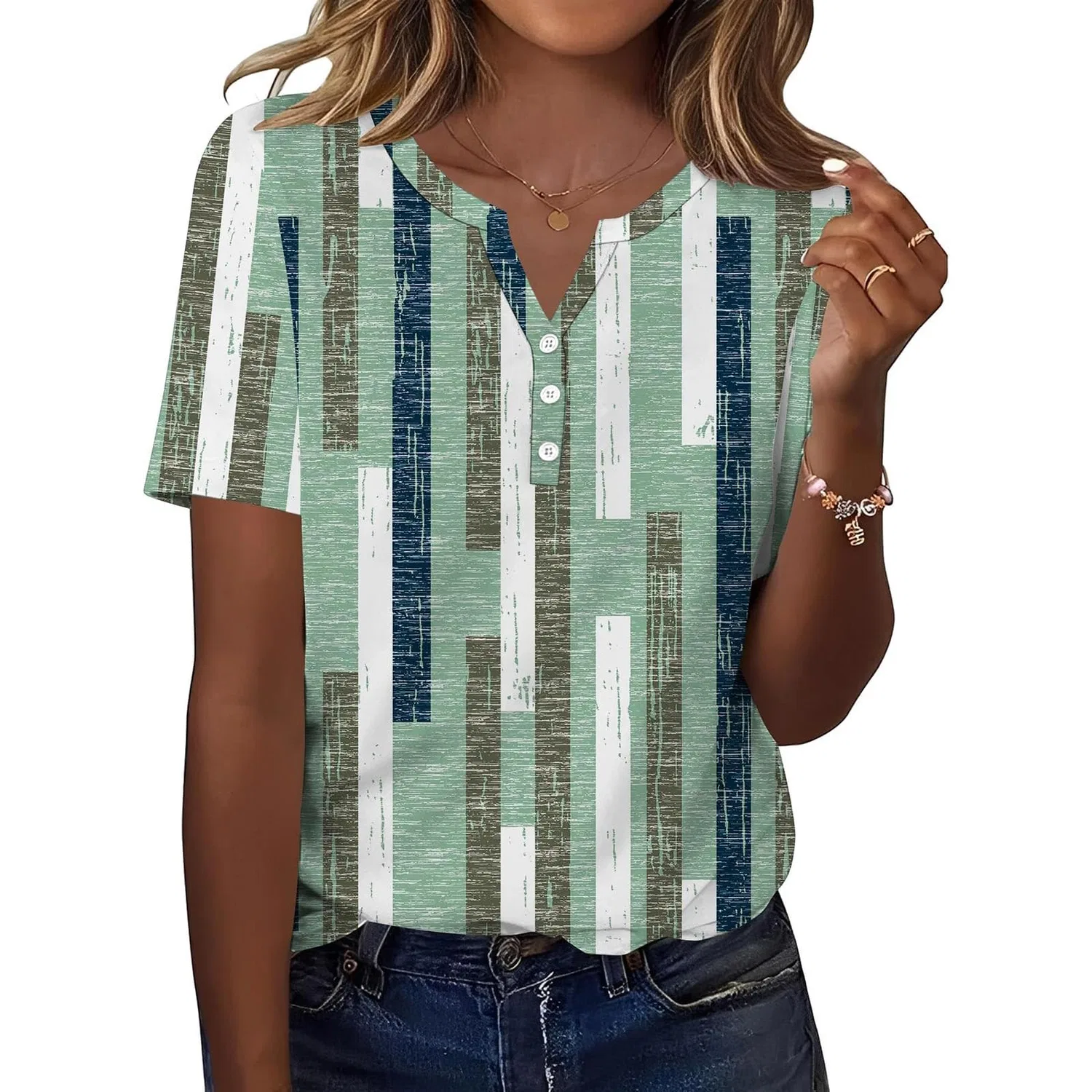 Женская хлопковая футболка Classic Soft Basic, Multicolor-j