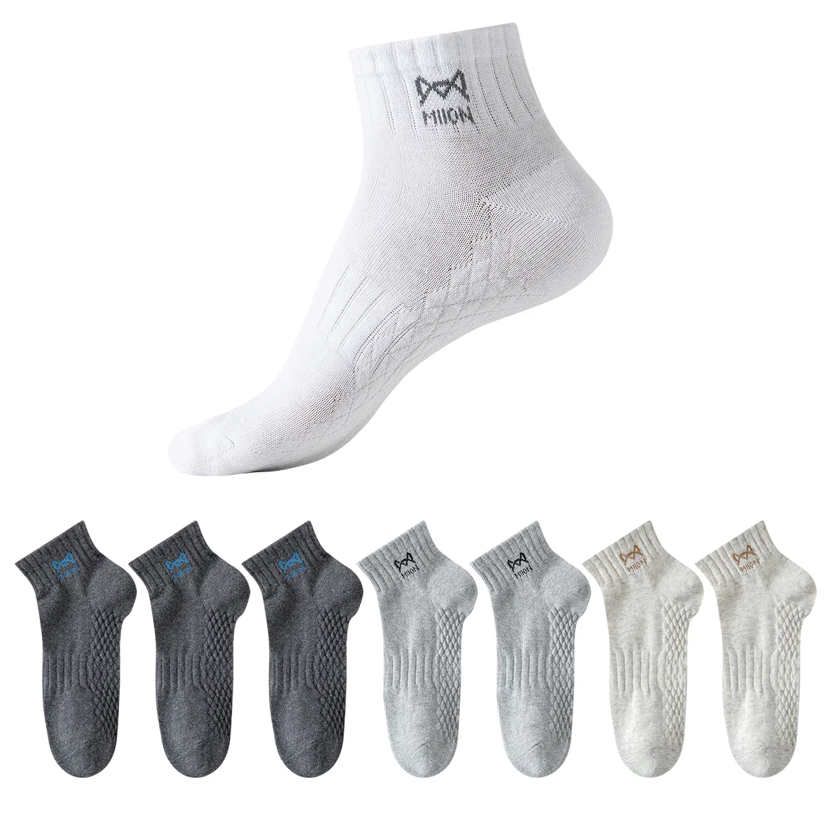 Детские носки-невидимки набор из 7 пар, Unisex Ankle Socks, MIIOW