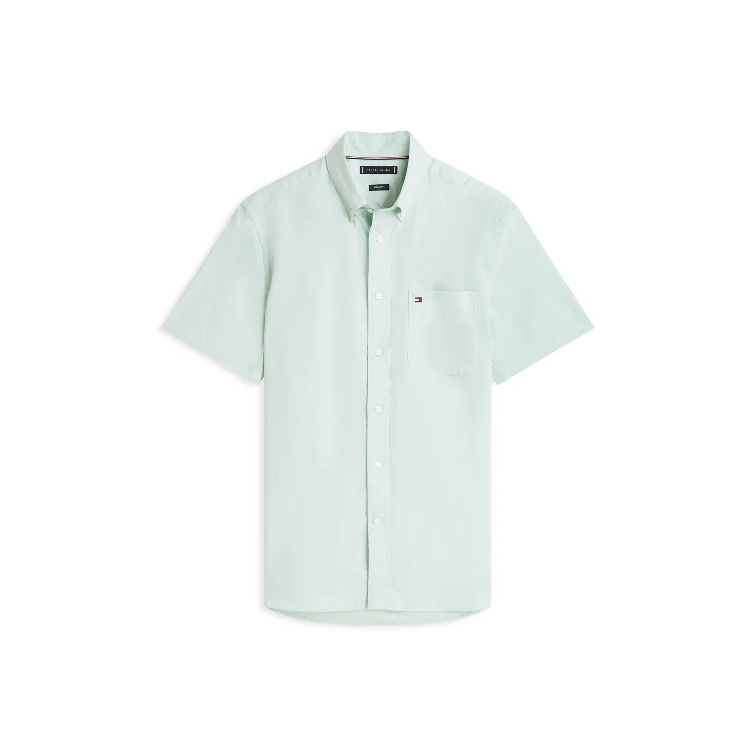 Мужская рубашка с коротким рукавом regular fit Tommy Hilfiger, Crushed Mint — фото 4