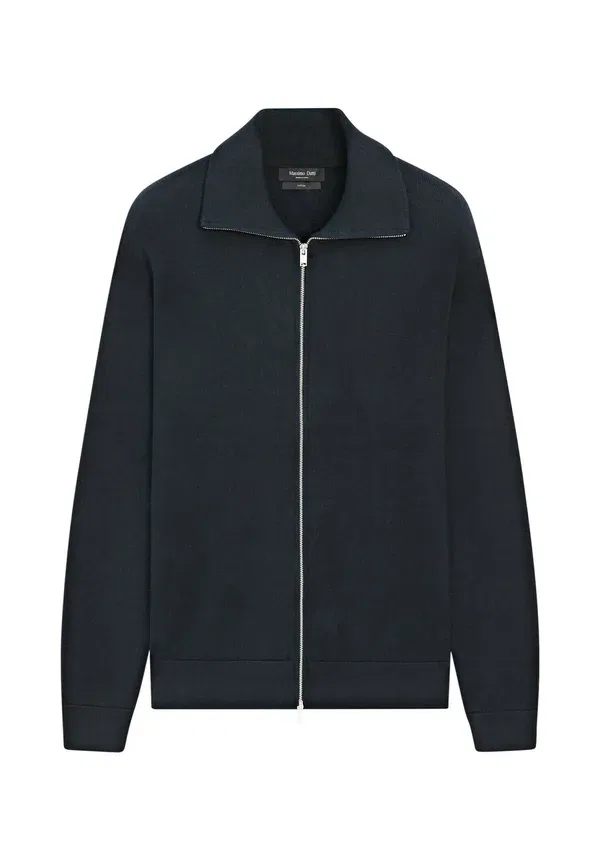 Кардиган из хлопка Cardigan Massimo Dutti, темно-синий — фото 3