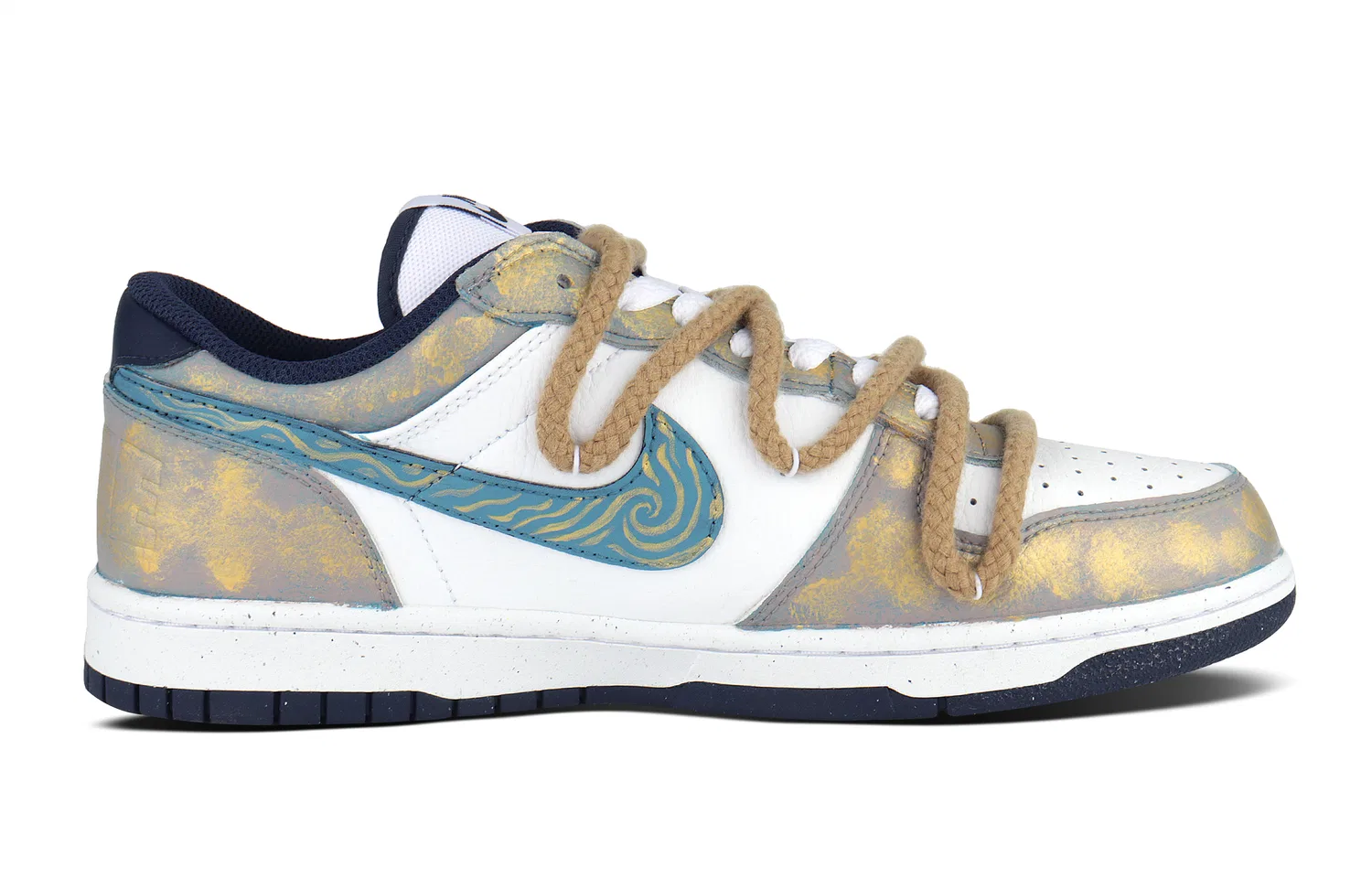 Детские кроссовки для скейтбординга с низким верхом Nike BigLow, Gold — фото 4