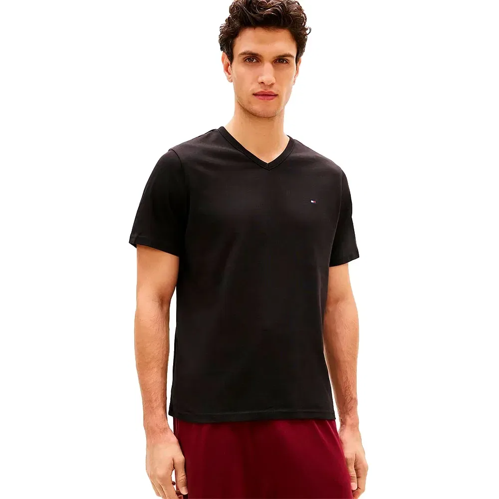 Мужская футболка с v-образным вырезом Tommy hilfiger, Black — фото 2