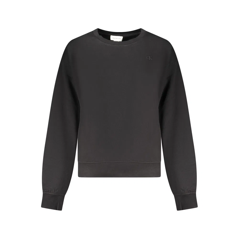 Женский свитшот с вышивкой логотипа Calvin Klein, Black