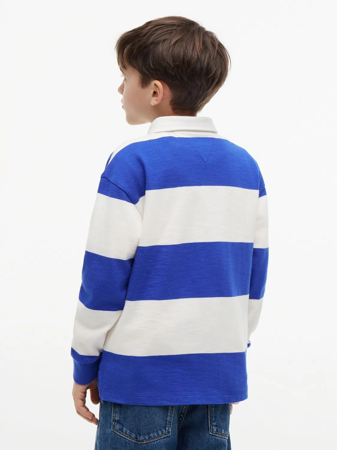 Поло с длинным рукавом, полосатая модель Tommy Hilfiger, синий — фото 2
