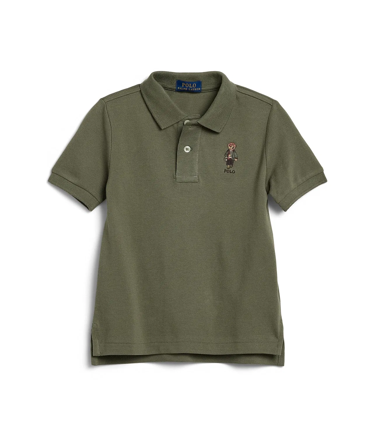 Поло Polo Bear из хлопковой сетки (для малышей/детей младшего возраста) Polo Ralph Lauren Kids, Cruise Olive